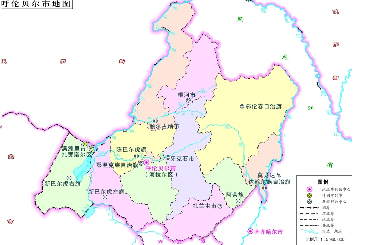 呼伦贝尔市地图